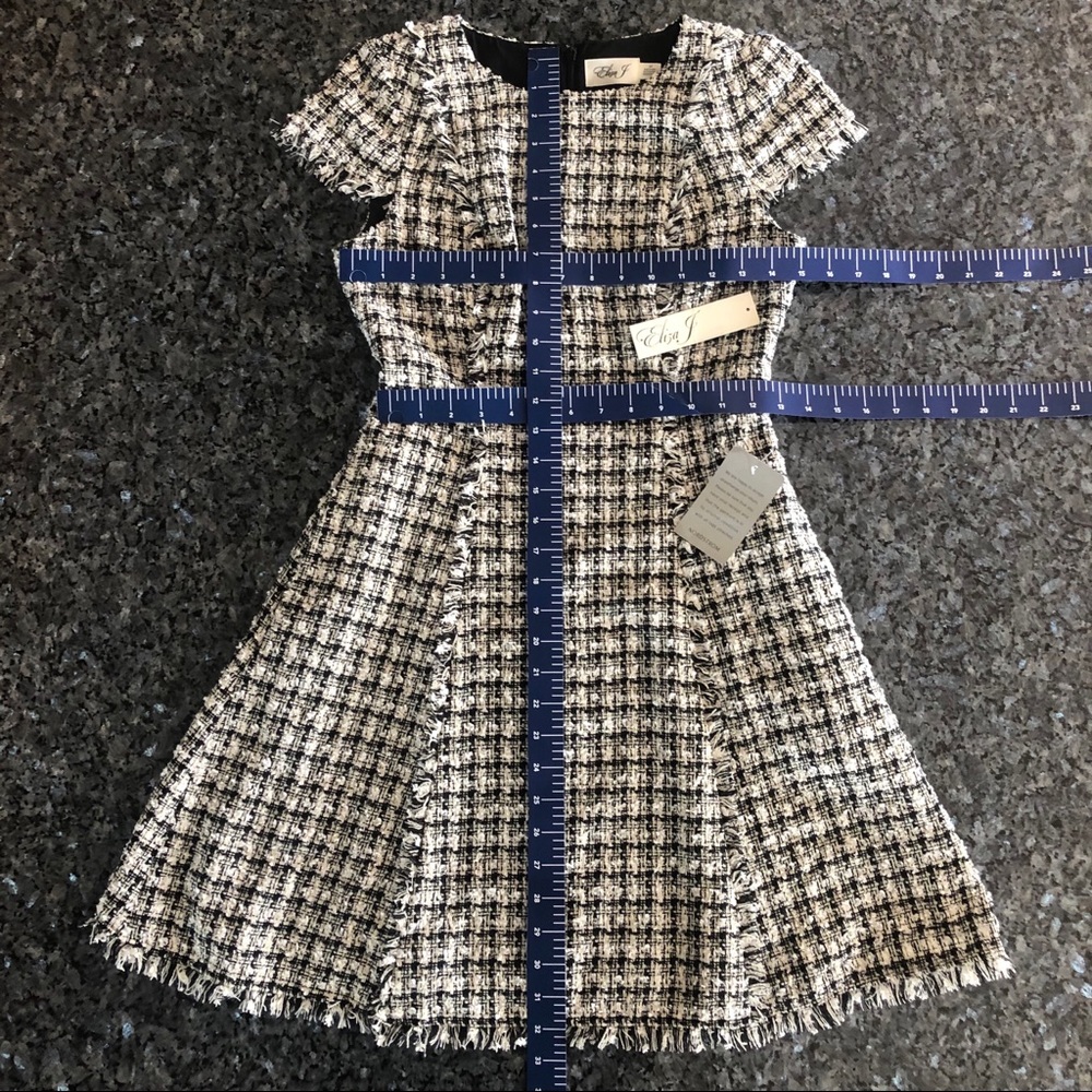 2xHPπNWT ELIZA J Black & White Tweed Dress - Picture 10 of 13